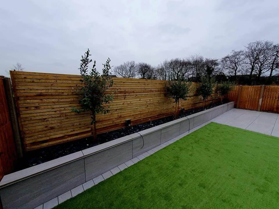 New timber fence in Garden