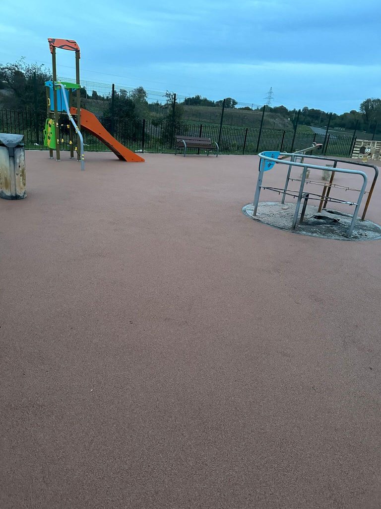 resin ground at playground